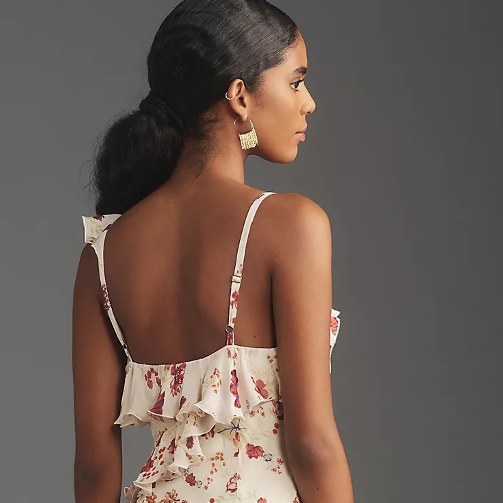 Let Me Be Sleeveless Ruffle Floral Maxi Dress - Picture 13 of 16